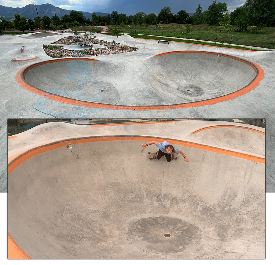 longboarding the valmont skatepark