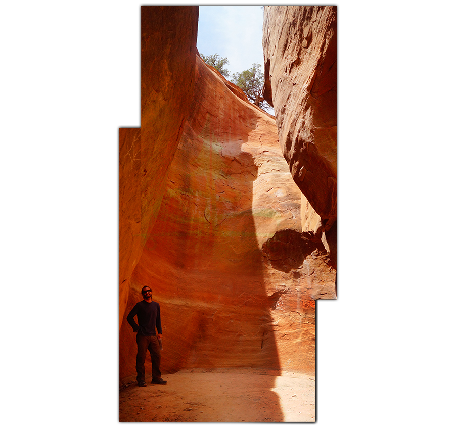 tall steep alcove in colorado national monument