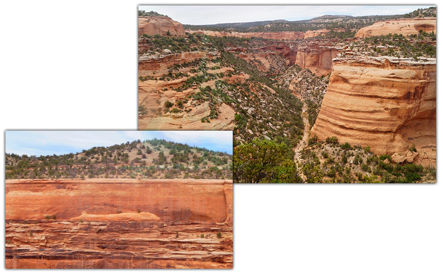 upper ute canyon overlook and mummy shaped formation