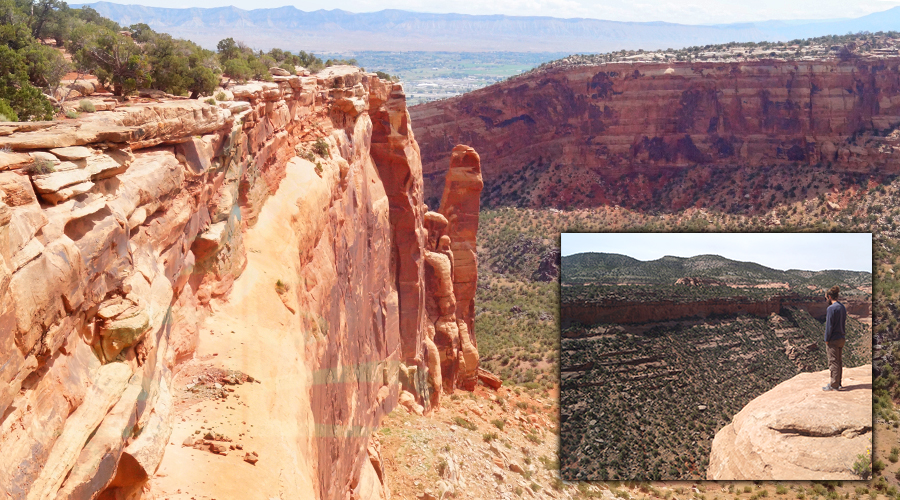 dramatic canyon walls in colorado national monument 