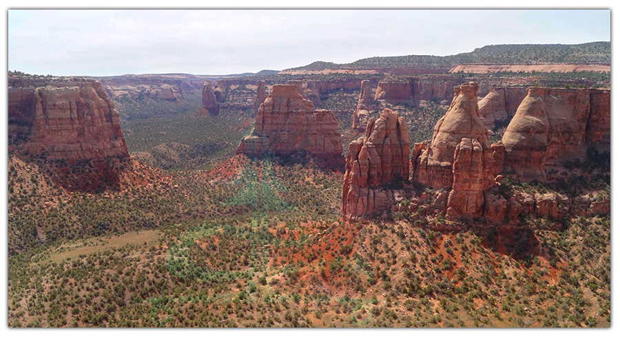 towering monoliths in colorado national monument