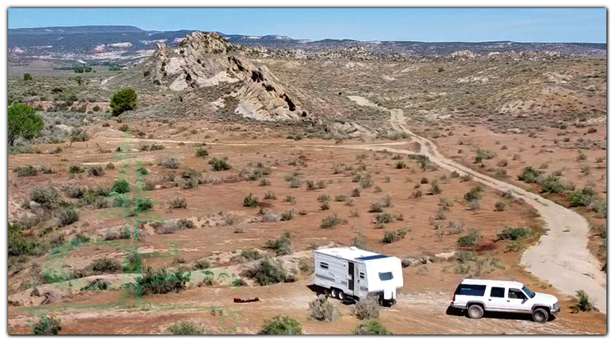 camping on blue mountain road in utah