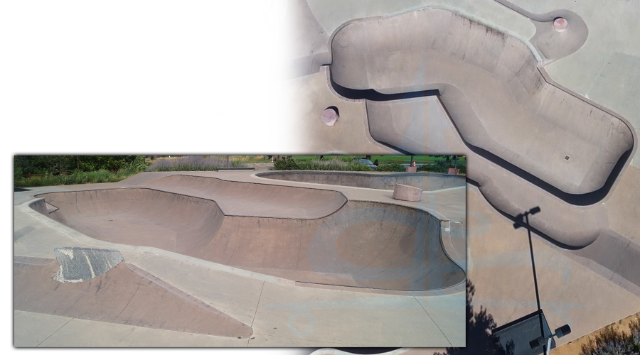 large bowl at the lafayette skatepark