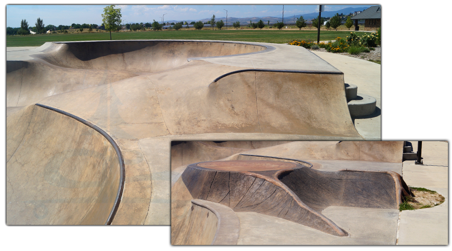 unique transitions at loveland skatepark