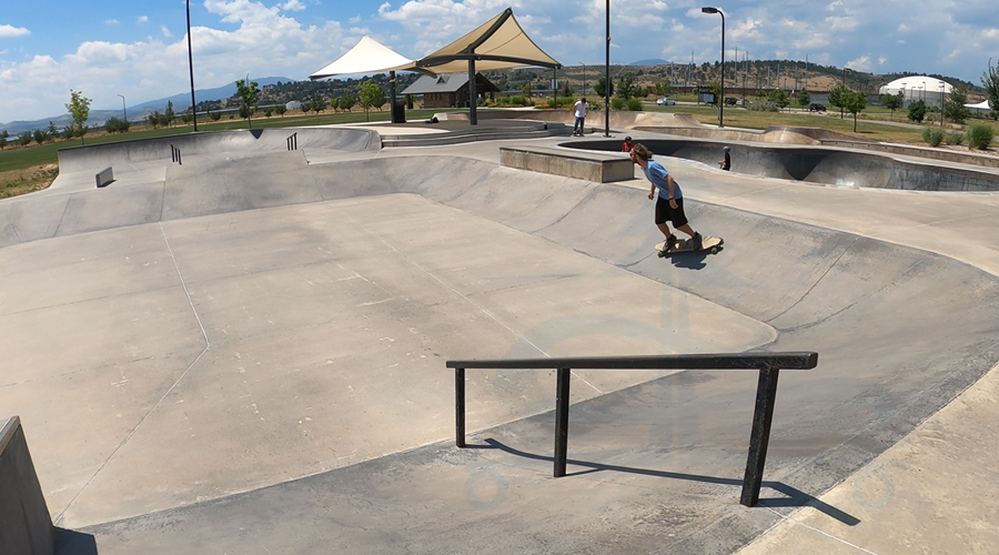 view of the loveland skatepark layout