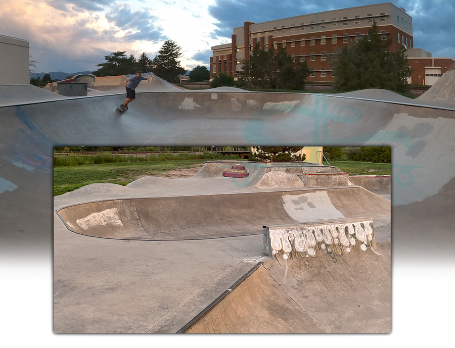 bowl area of the fort collins skatepark