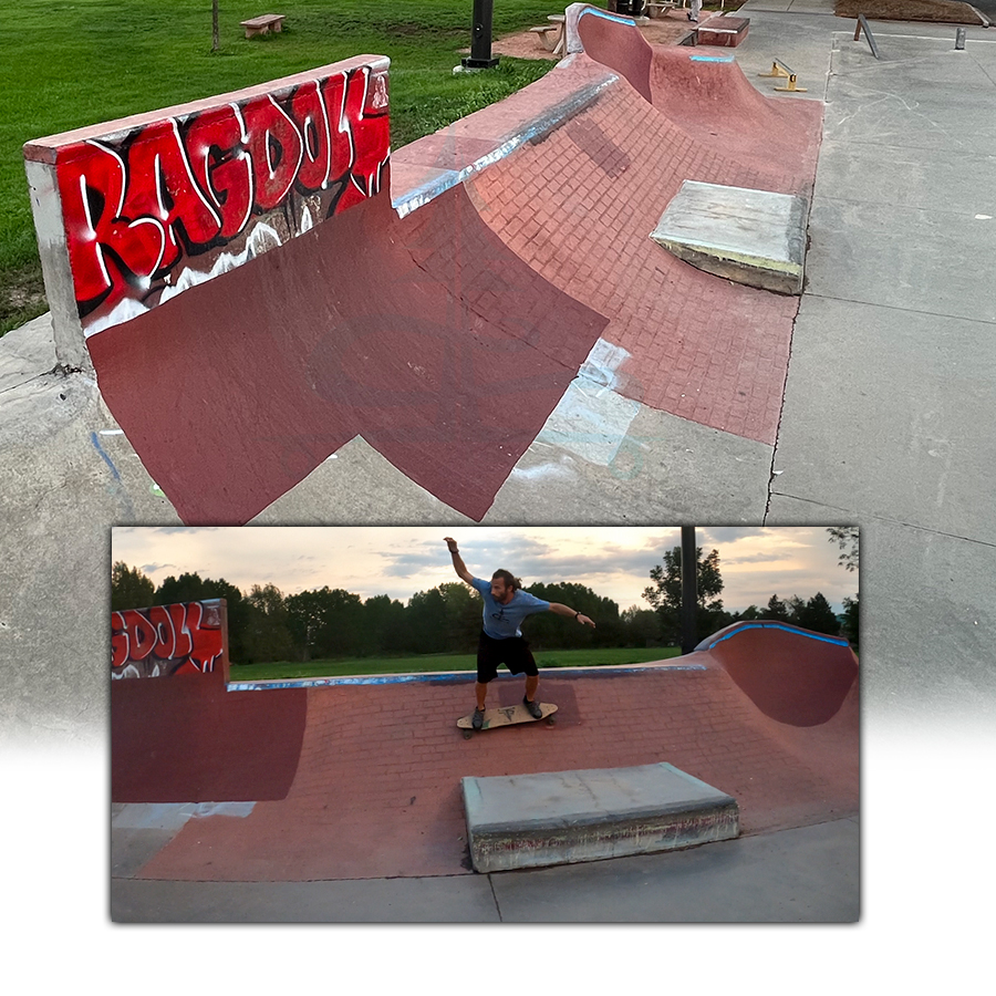 brick wall unique skate feature in fort collins