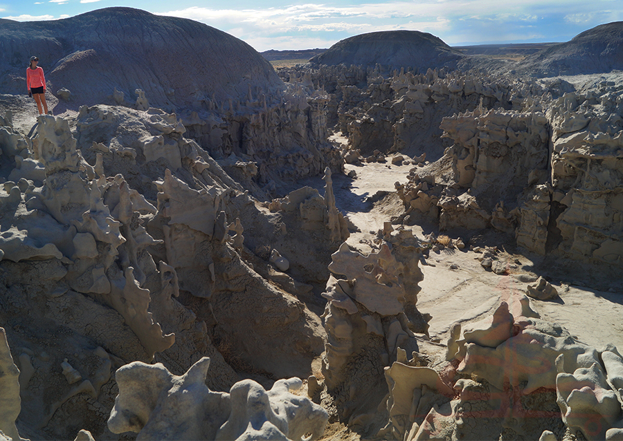 trail above the canyon overlooking the formations