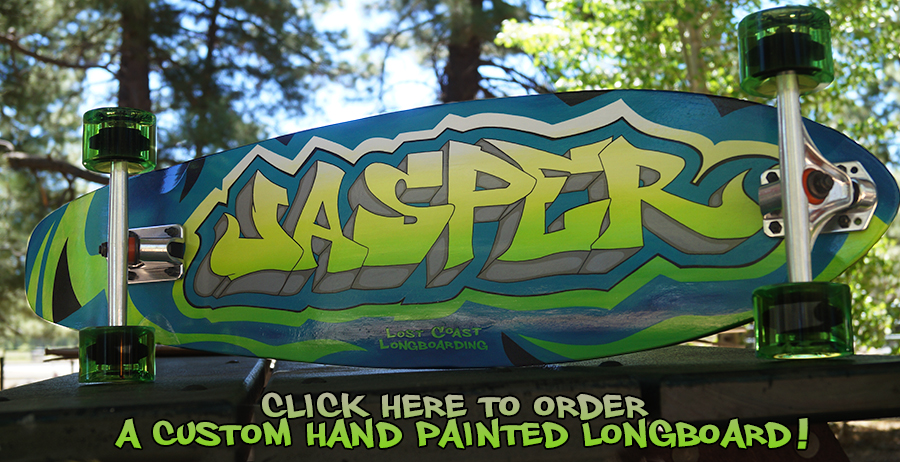 custom lost coast longboarding hand painted longboard
