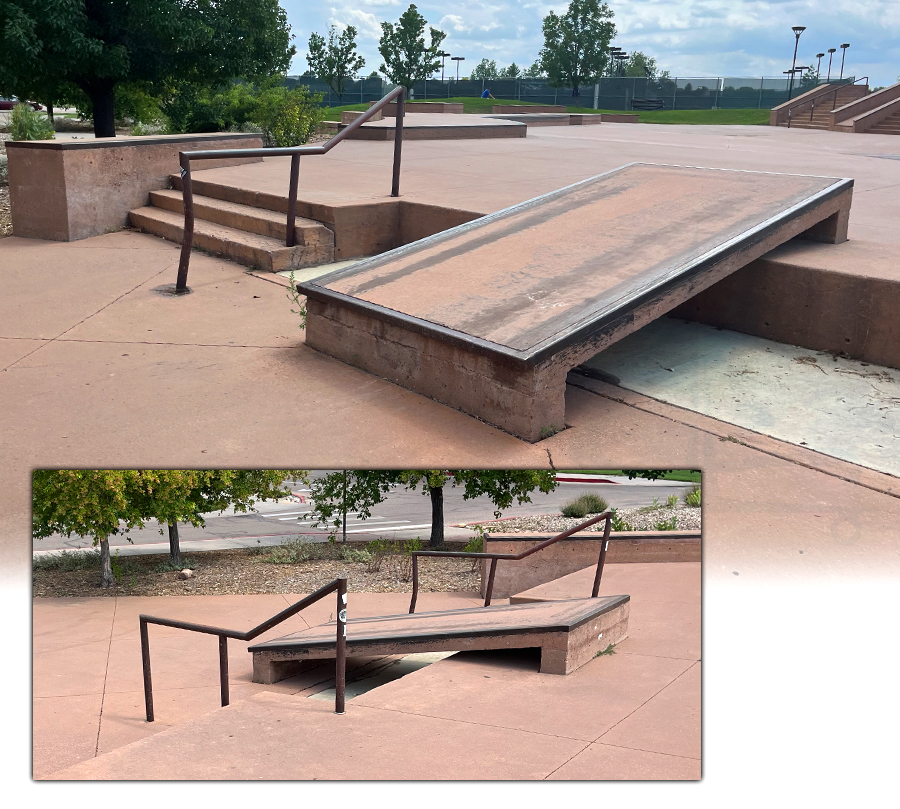 advanced rails and ledges at fossil creek skatepark