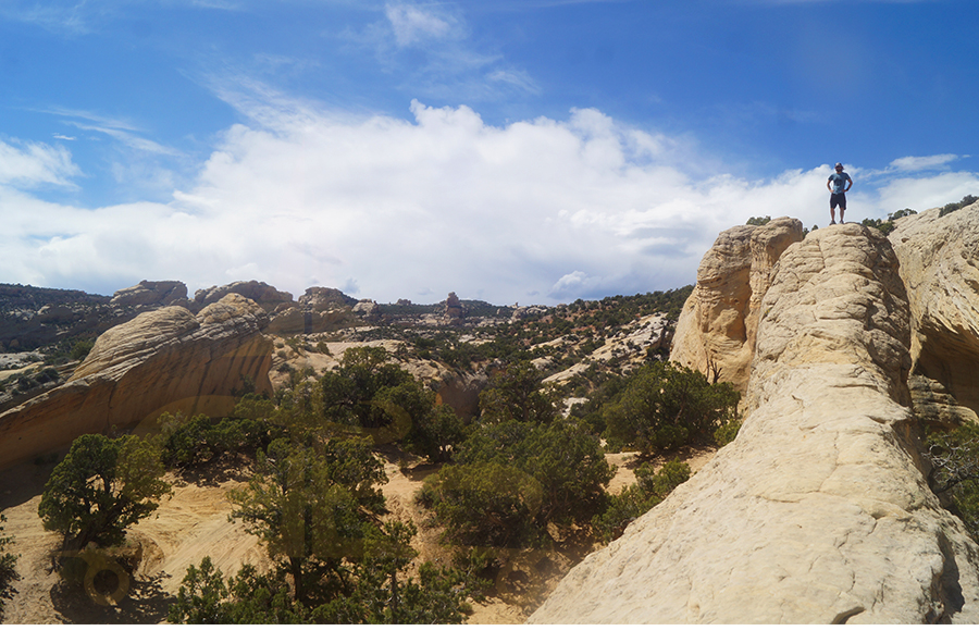 shane standing on top of moonshine arch