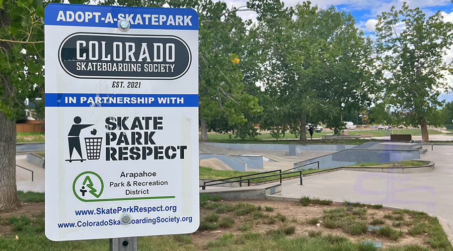 colorado skateboarding society sign