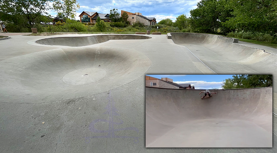 bowls at trails skatepark in centennial