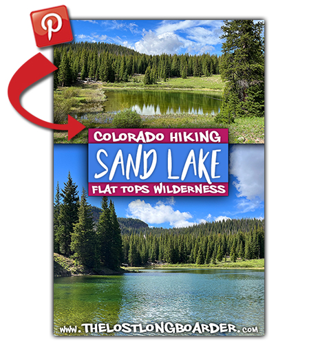 save this hiking sand lake trail article to pinterest