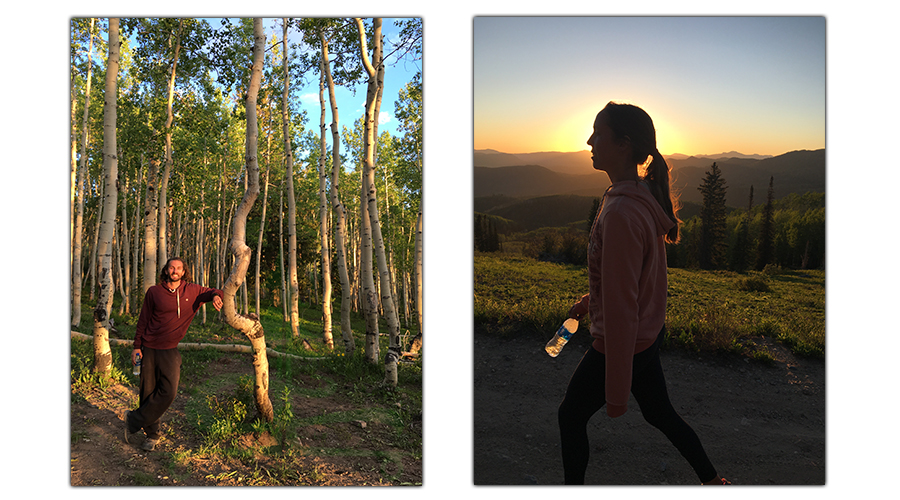 exploring around camp in routt national forest