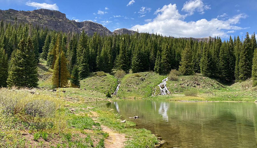 beautiful scenery at a campground in flat tops wilderness