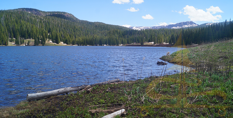 sheriffs reservoir in flat tops wilderness