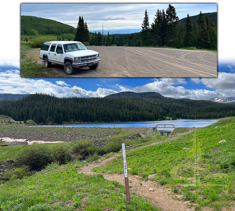 parking for sand lake trail near sheriffs reservoir