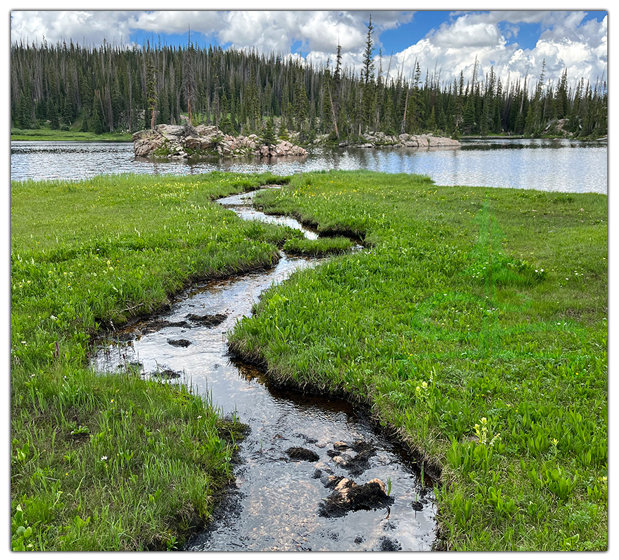 scenic jonah lake near steamboat springs