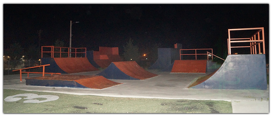 street obstacles at sunshine skatepark in log lane village