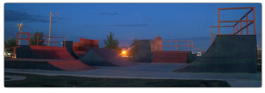 street obstacles at sunshine skatepark