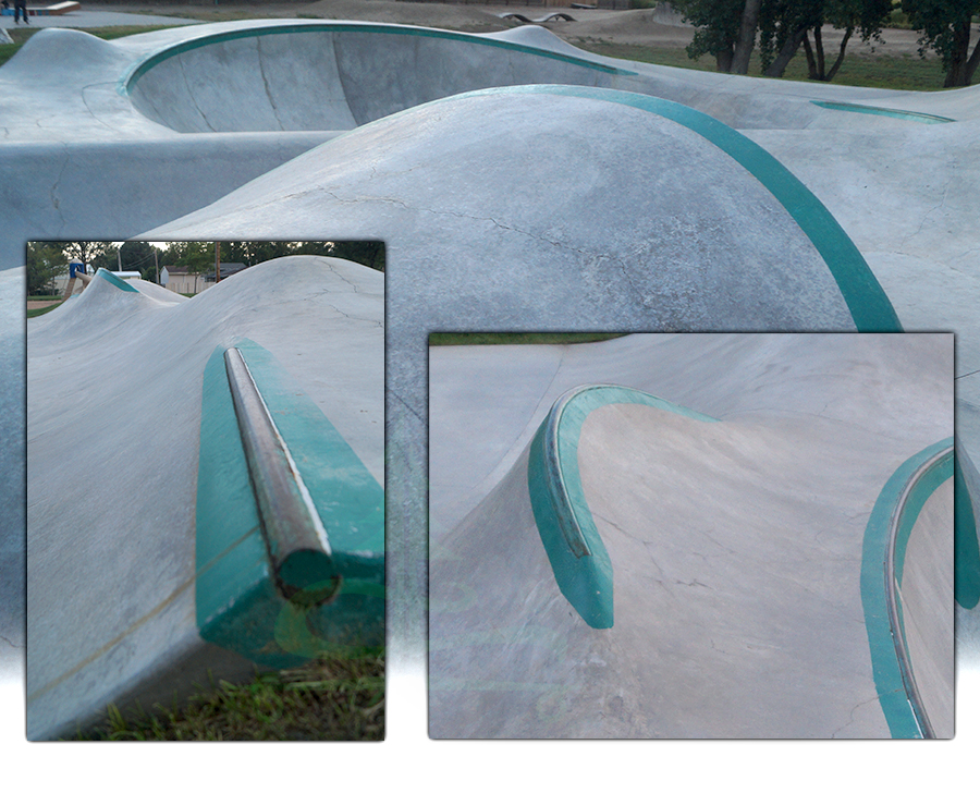 inlayed coping by Evergreen skateparks