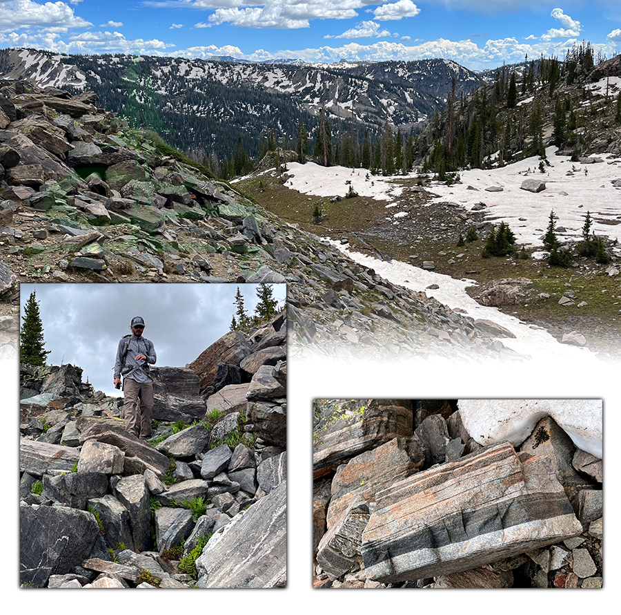 hiking down to gold creek lake 