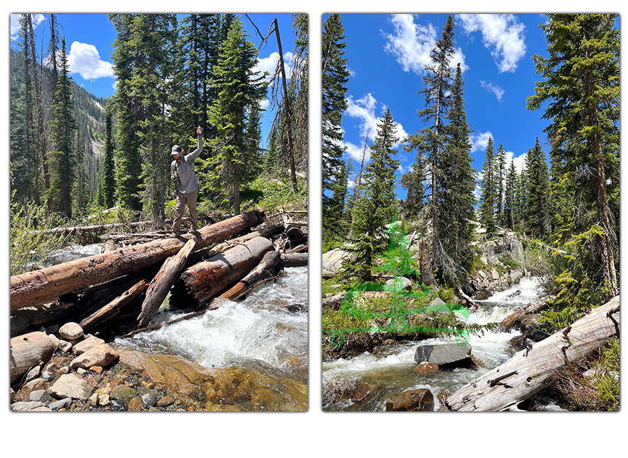 water crossings while hiking the zirkel circle trail