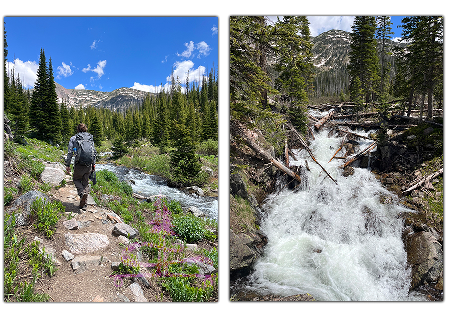 rushing waters on zirkel circle hike