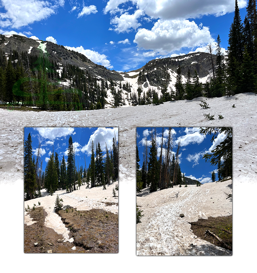 snowy approach to gilpin lake