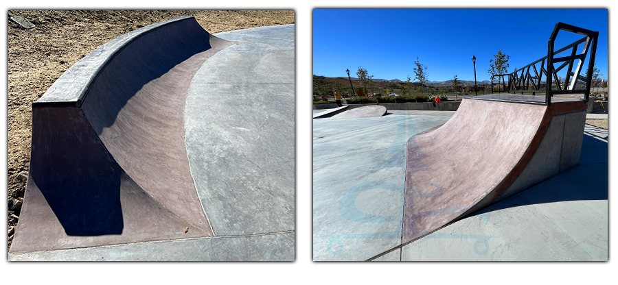 ramps at the bluffdale skatepark in day ranch park