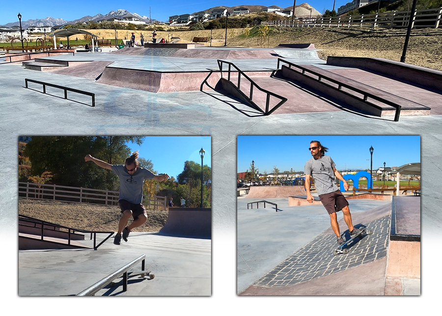 street obstacles at the bluffdale skatepark