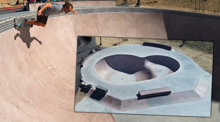 longboarding the bluffdale skatepark bowl