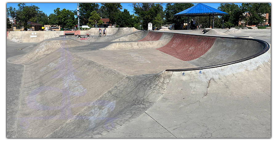 several levels of the memorial skatepark in colorado springs