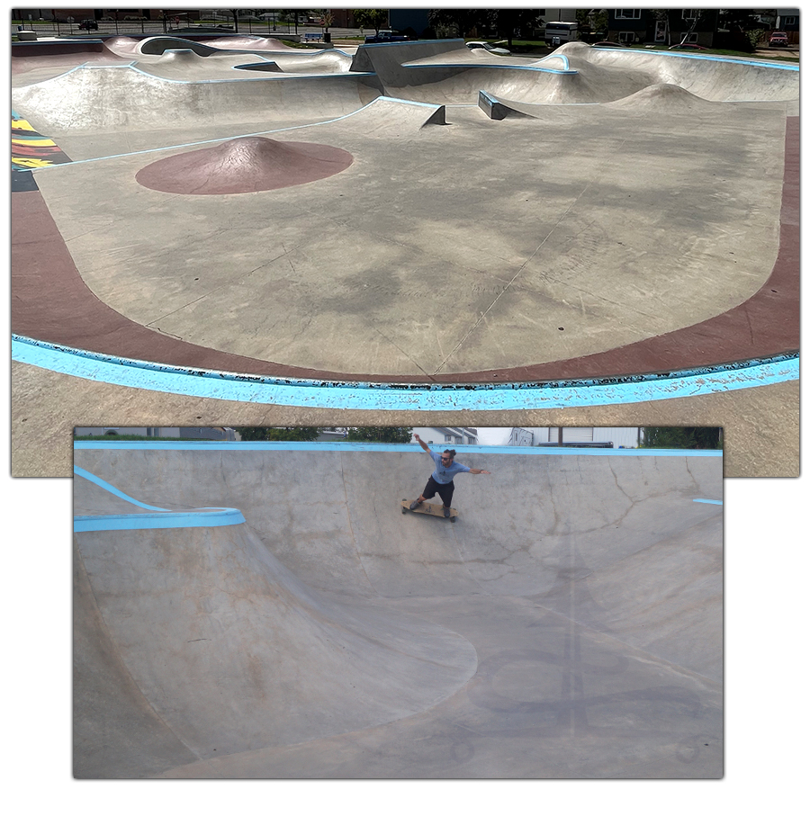 unique gap features at the skatepark in milliken