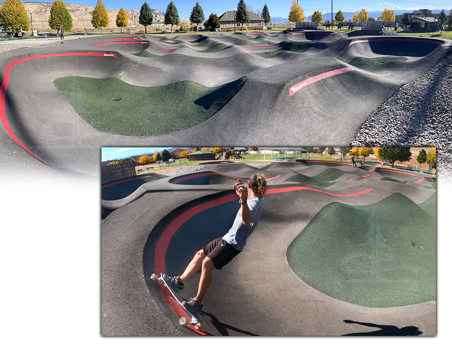 longboarding the richfield pump track