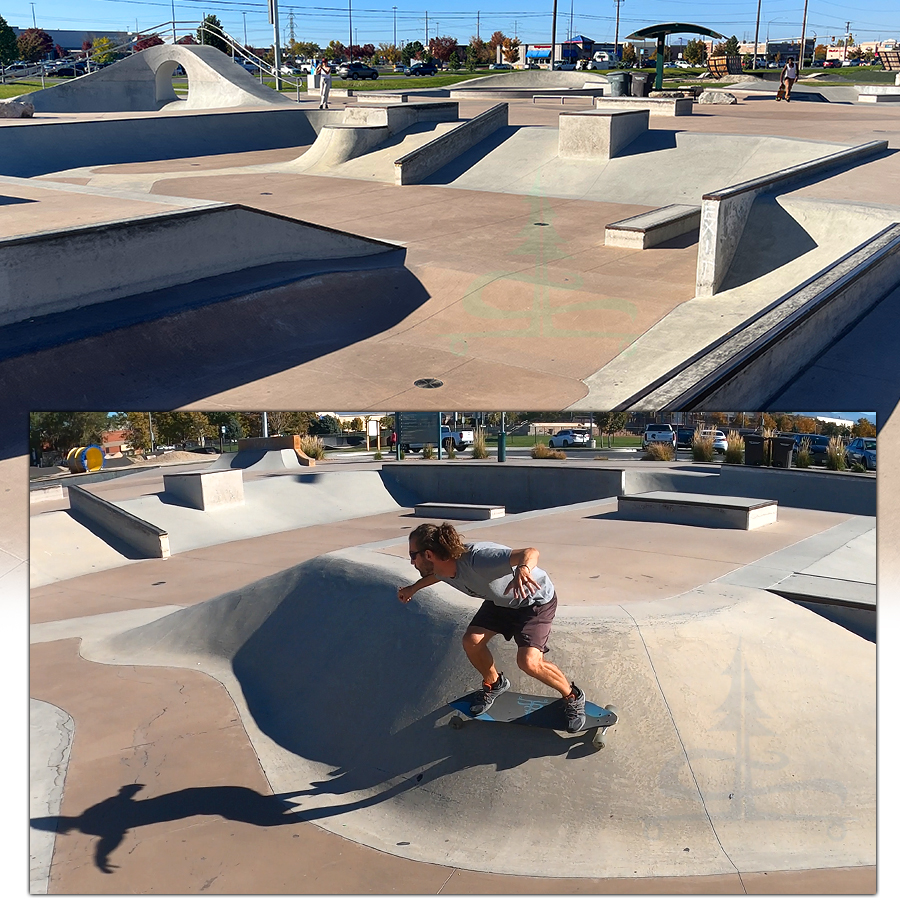 street obstacles at the largest skatepark in utah