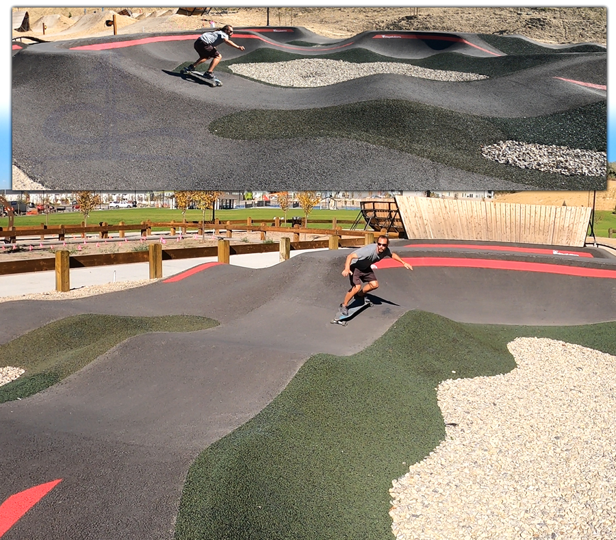 longboarding the pump track in bluffdale