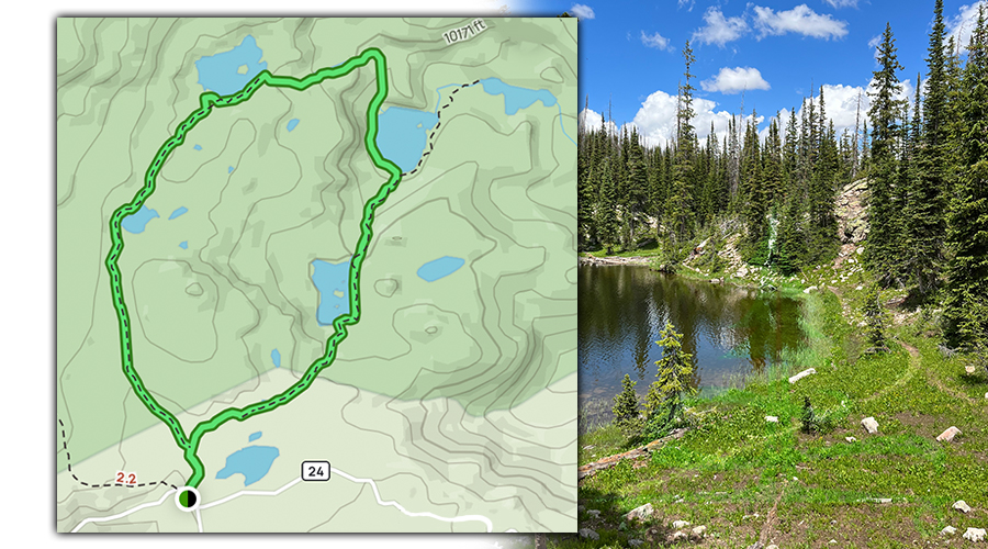 hiking buffalo pass lakes loop trail map