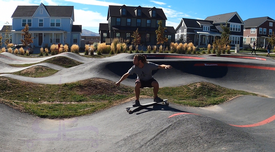 longboarding the spoke pump track in utah