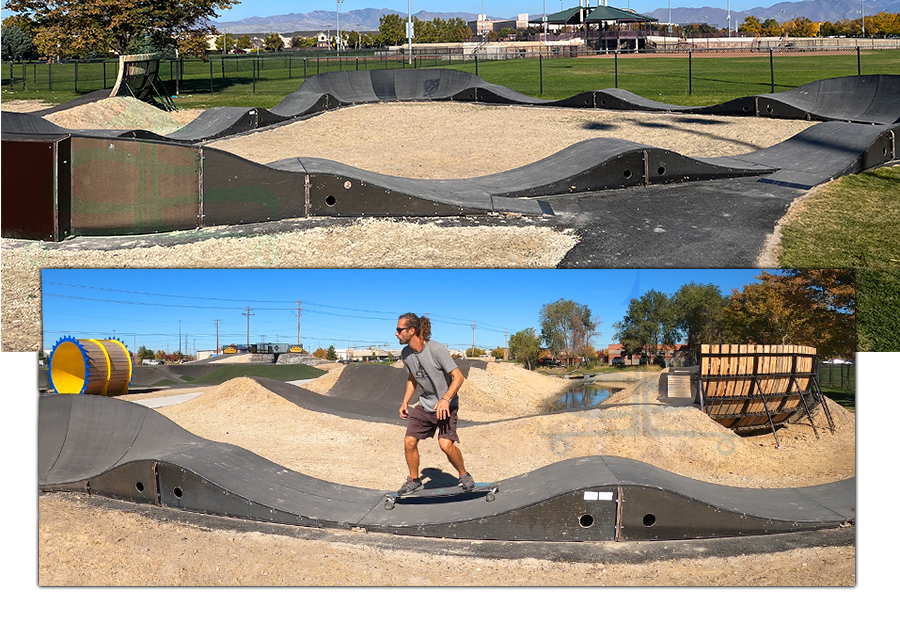 modular pump track in west valley