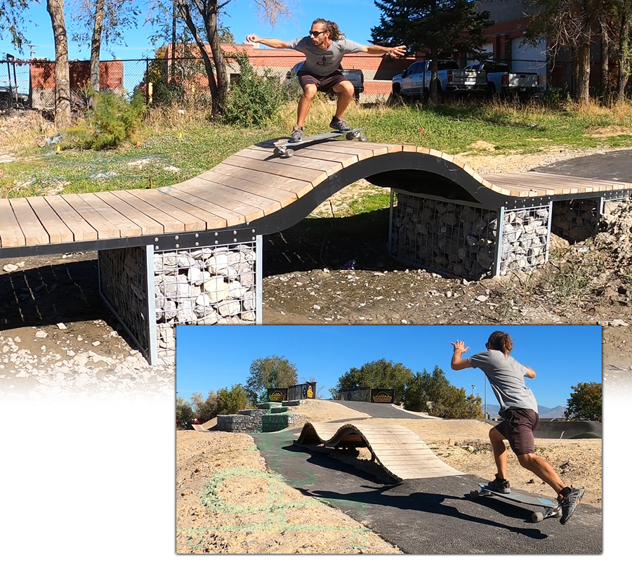 longboarding the obstacles at centennial bike park