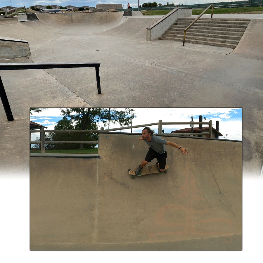 longboarding at the brighton skatepark