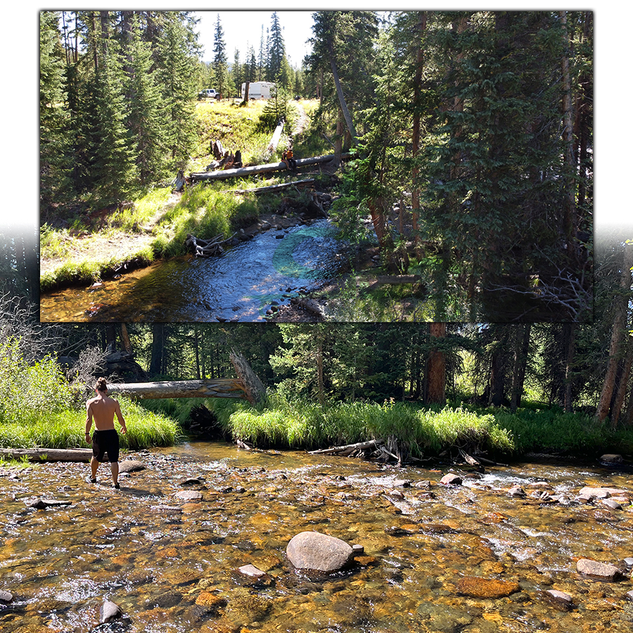 camping near gould on beautiful creek