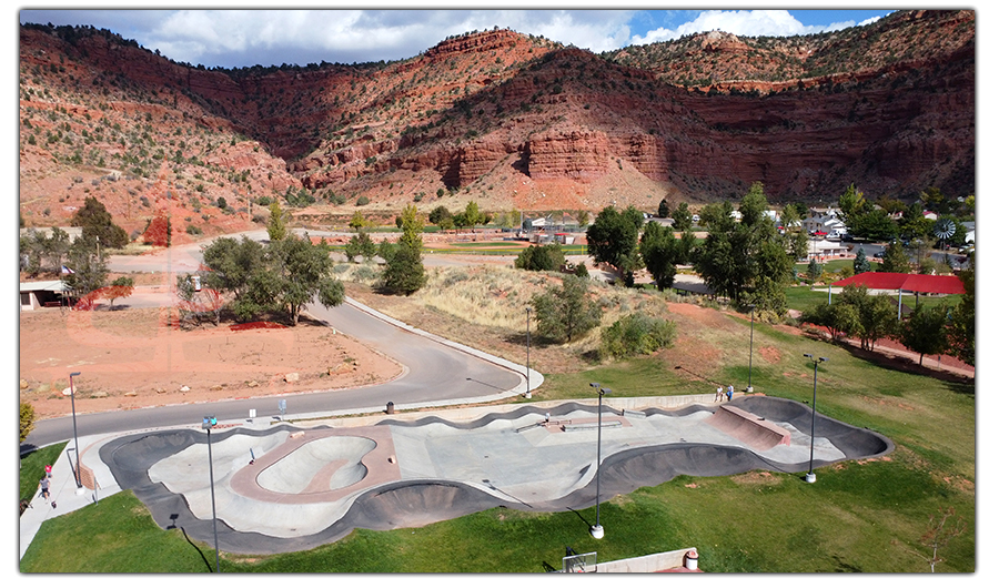 Kanab skatepark and pump track in utah