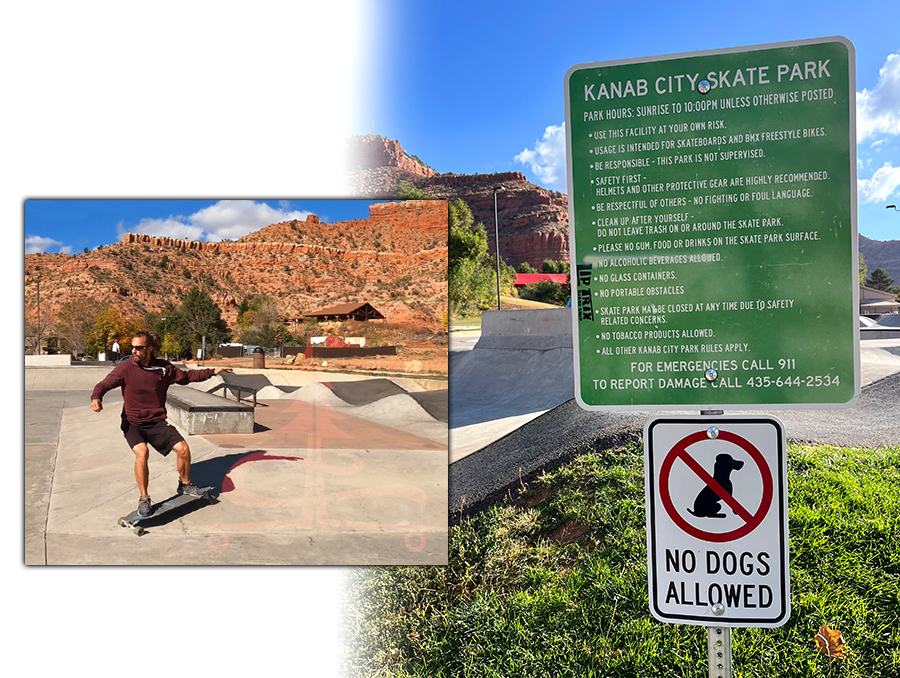 rules at skatepark in kanab