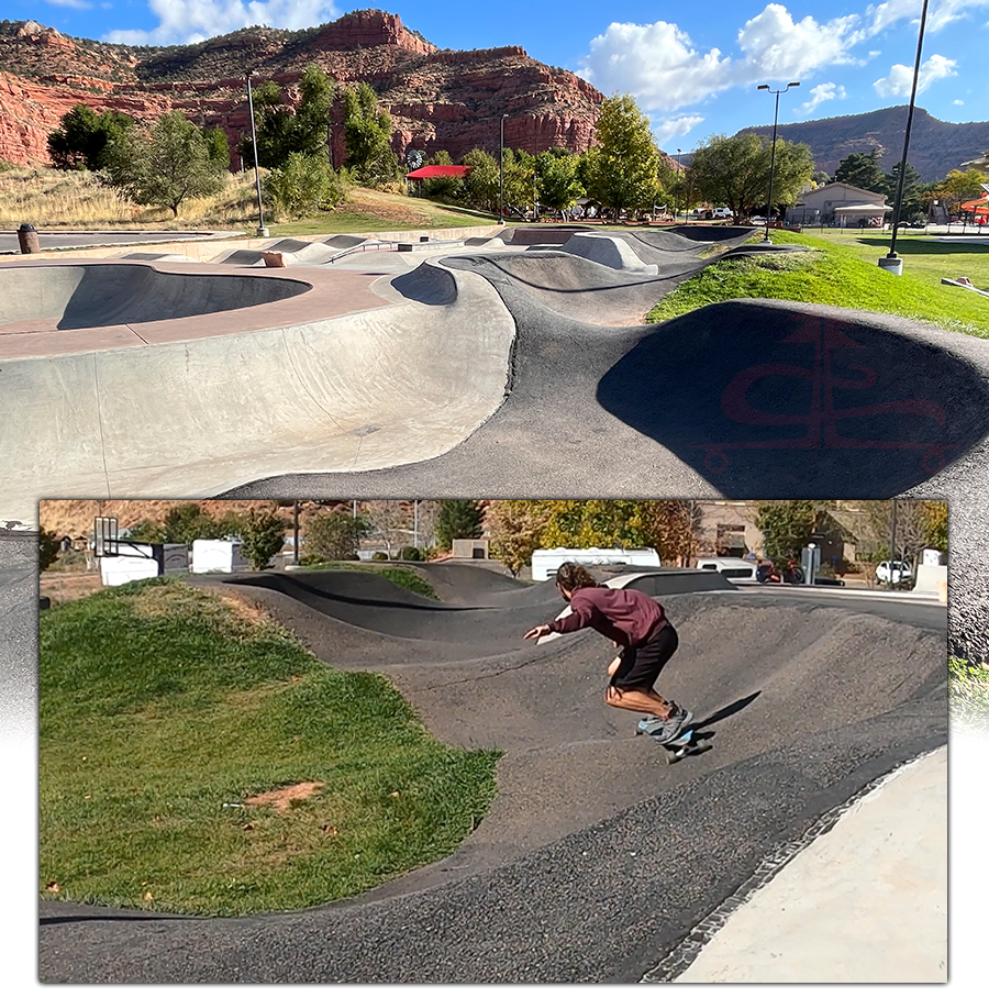 longboarding the kabab pump track