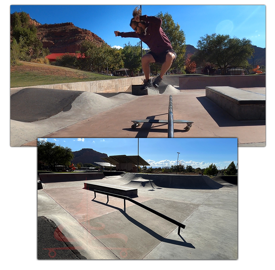 street skate features in kanab skatepark