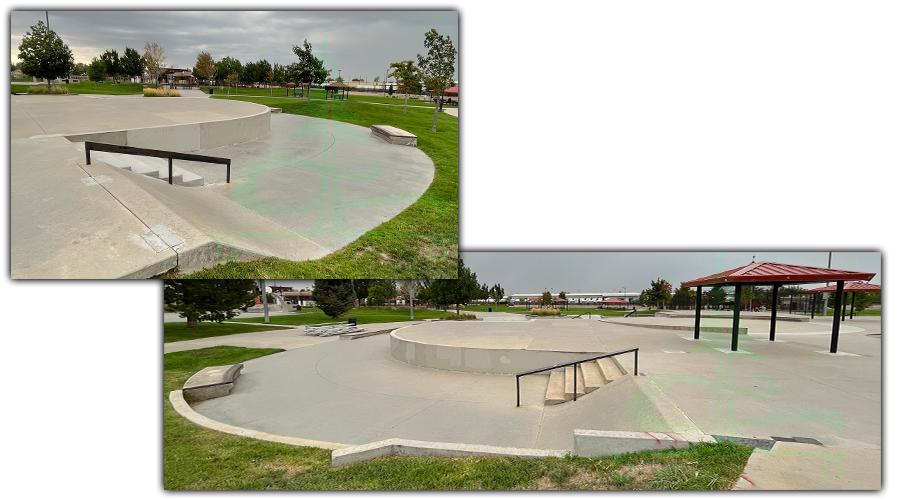 street obstacles at pioneer skatepark in commerce city