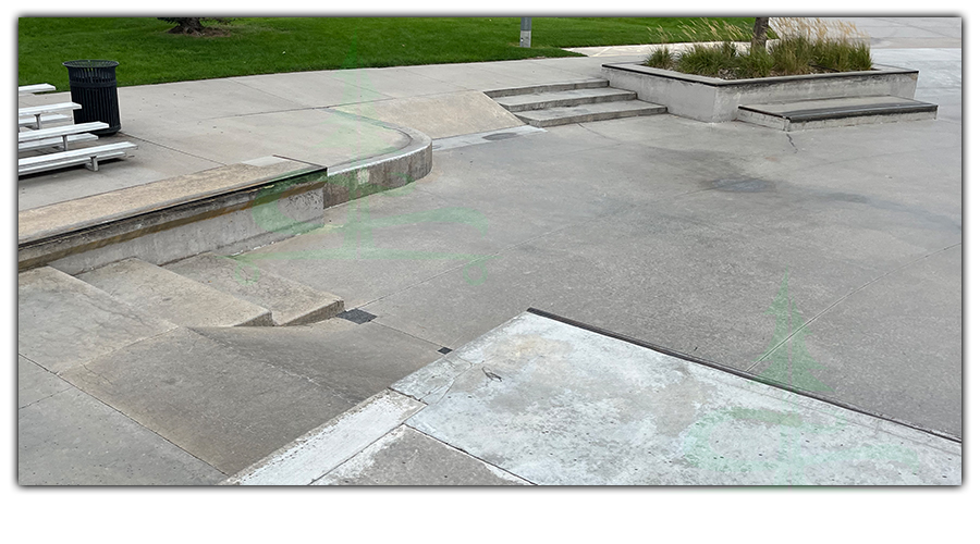 street oriented features at the skatepark in commerce city